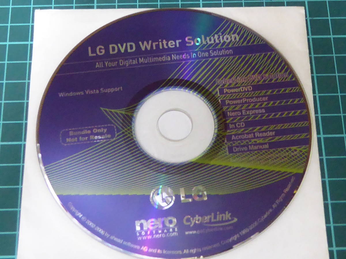 LG DVD Writer Solution PowerDVD/PowerProducer/Nero Express 200203304 の