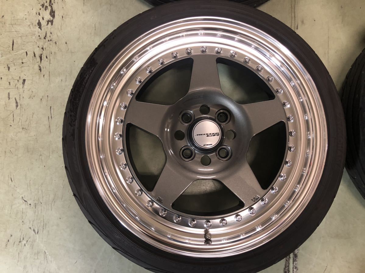 1円スタート WORK マイスター CR01 15インチ 中古 9J -18 10J -31 PCD100 4