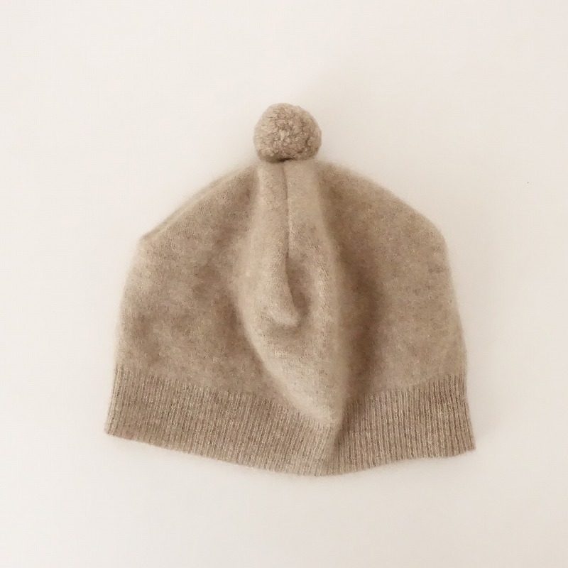 【美品】R&D.M.Co-オールドマンズテーラー カシミア ニット帽　ベージュ □オールドマンズテーラー R&D.M.Co- カシミヤニットキャップ