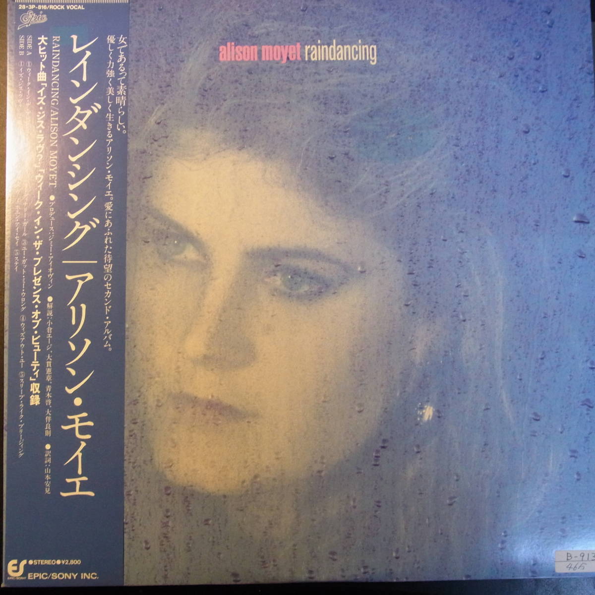 アナログ Allison Moyet アリソン モイエ Raindancing 日本盤 帯あり 解説あり 28 3p 816 の落札情報詳細 ヤフオク落札価格情報 オークフリー スマートフォン版