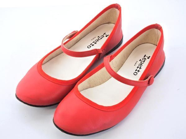 レペット Repetto 付属品・箱付き ストラップシューズ 赤 23.5cm