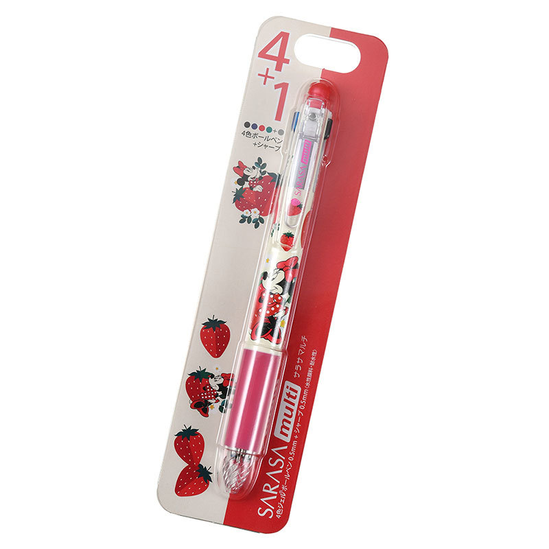 新品レア　ミニーマウス　イチゴ　サラサマルチ4+1　ディズニーストア　多機能ペン 新品レア ミニーマウス イチゴ サラサマルチ4+1 ディズニー