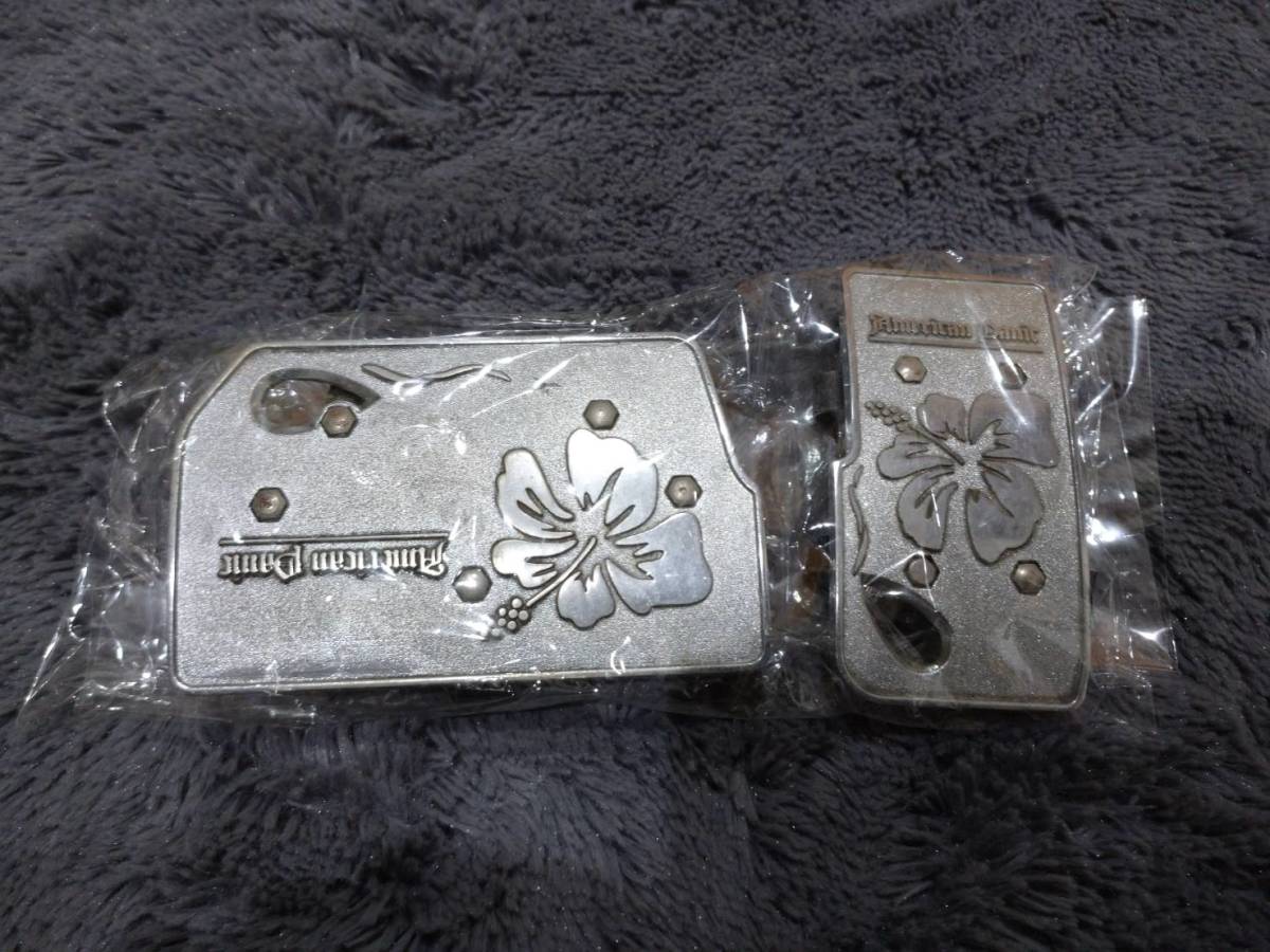 American Panic ハイビスカス ペダルカバー メーカー不明 ハイビスカス アクセル ブレーキ ペダル カバー 中古