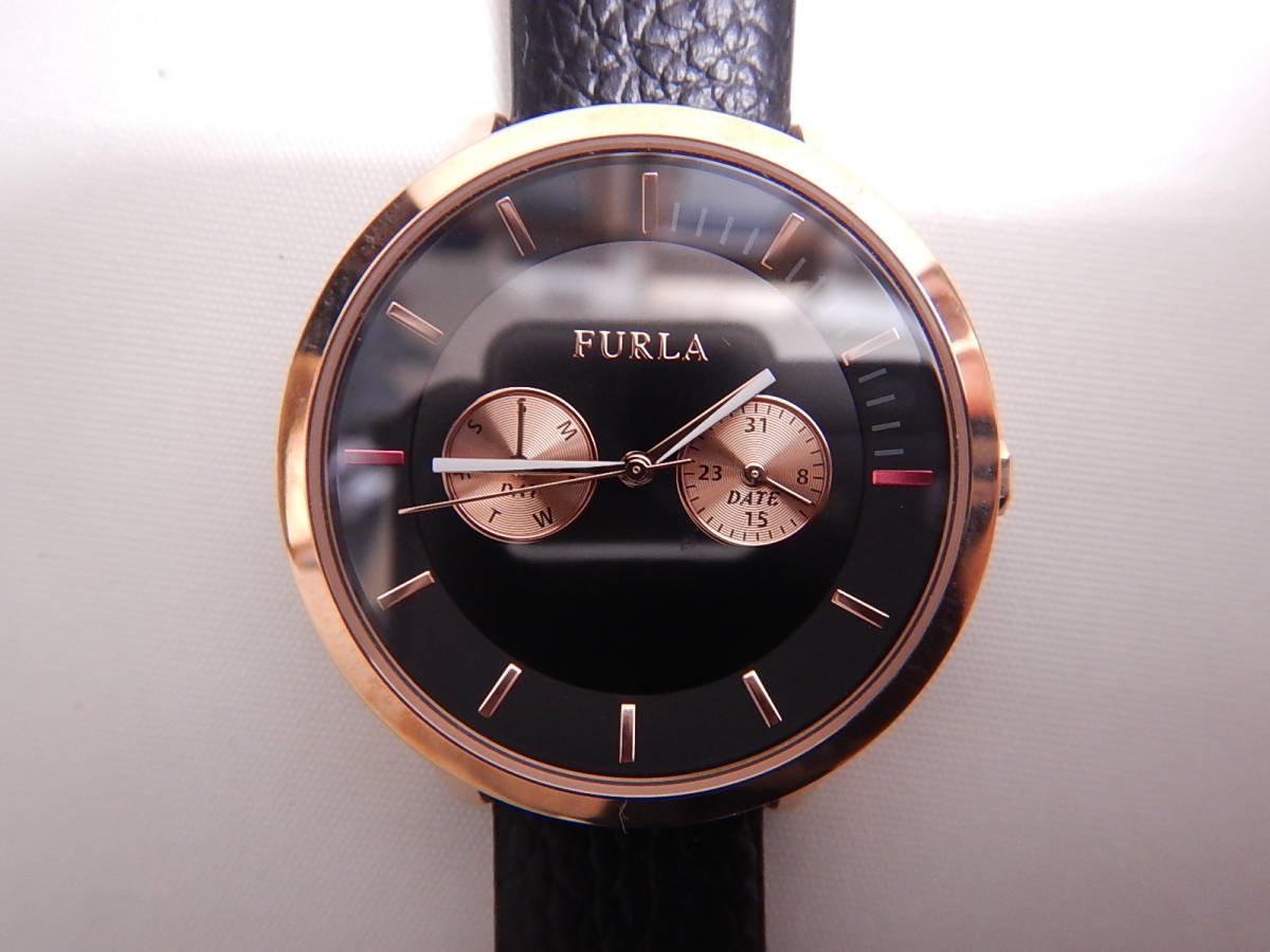 美品 フルラ Furla クロノグラフ 腕時計 クオーツ Giada 3針 レザー メンズ の落札情報詳細 ヤフオク落札価格情報 オークフリー スマートフォン版