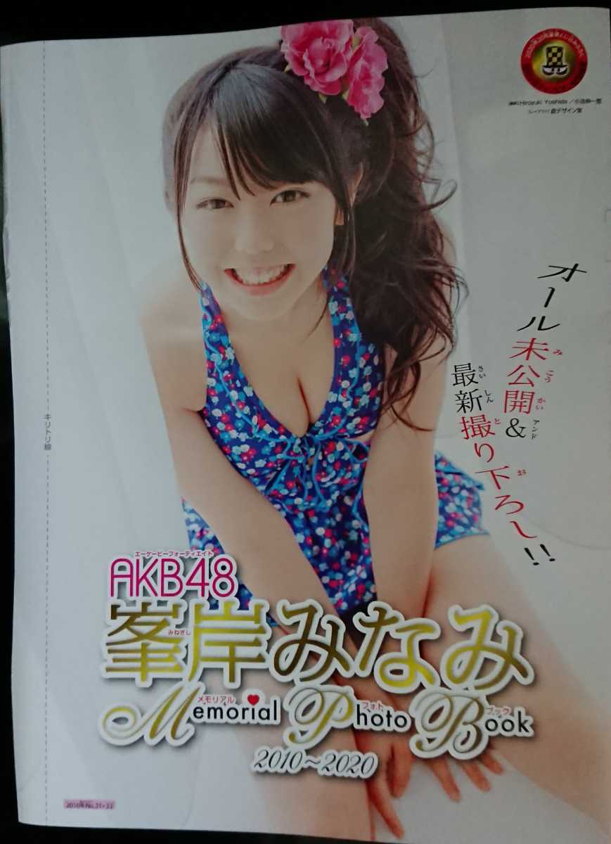 AKB48☆峯岸みなみ☆卒業記念☆メモリアルフォトブック+切り抜きセット
