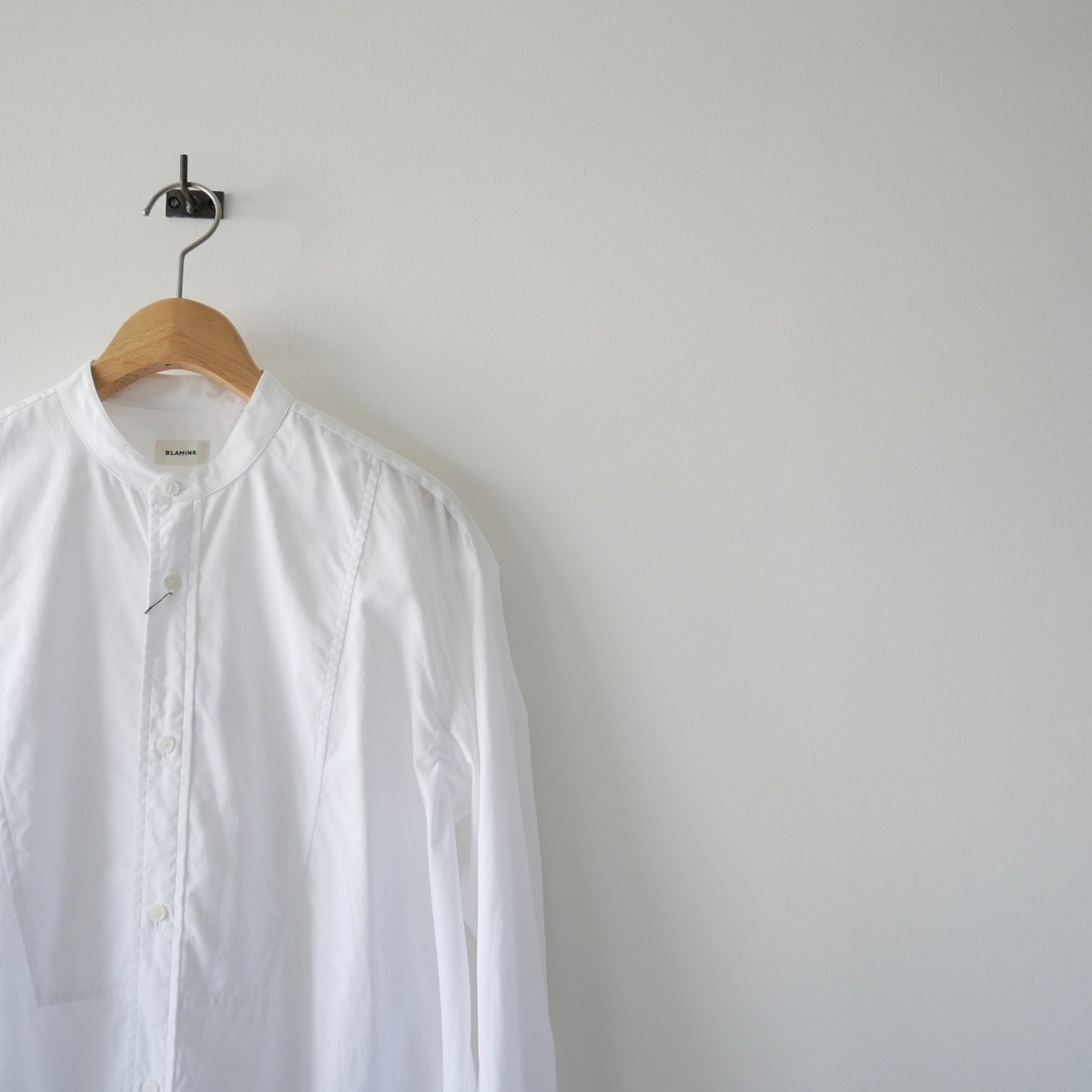 2020SS今季 / BLAMINK ブラミンク コットン バンドカラーシャツ 36