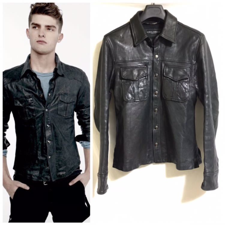 ドルチェ&ガッバーナレザーシャツジャケット｜ファッション 