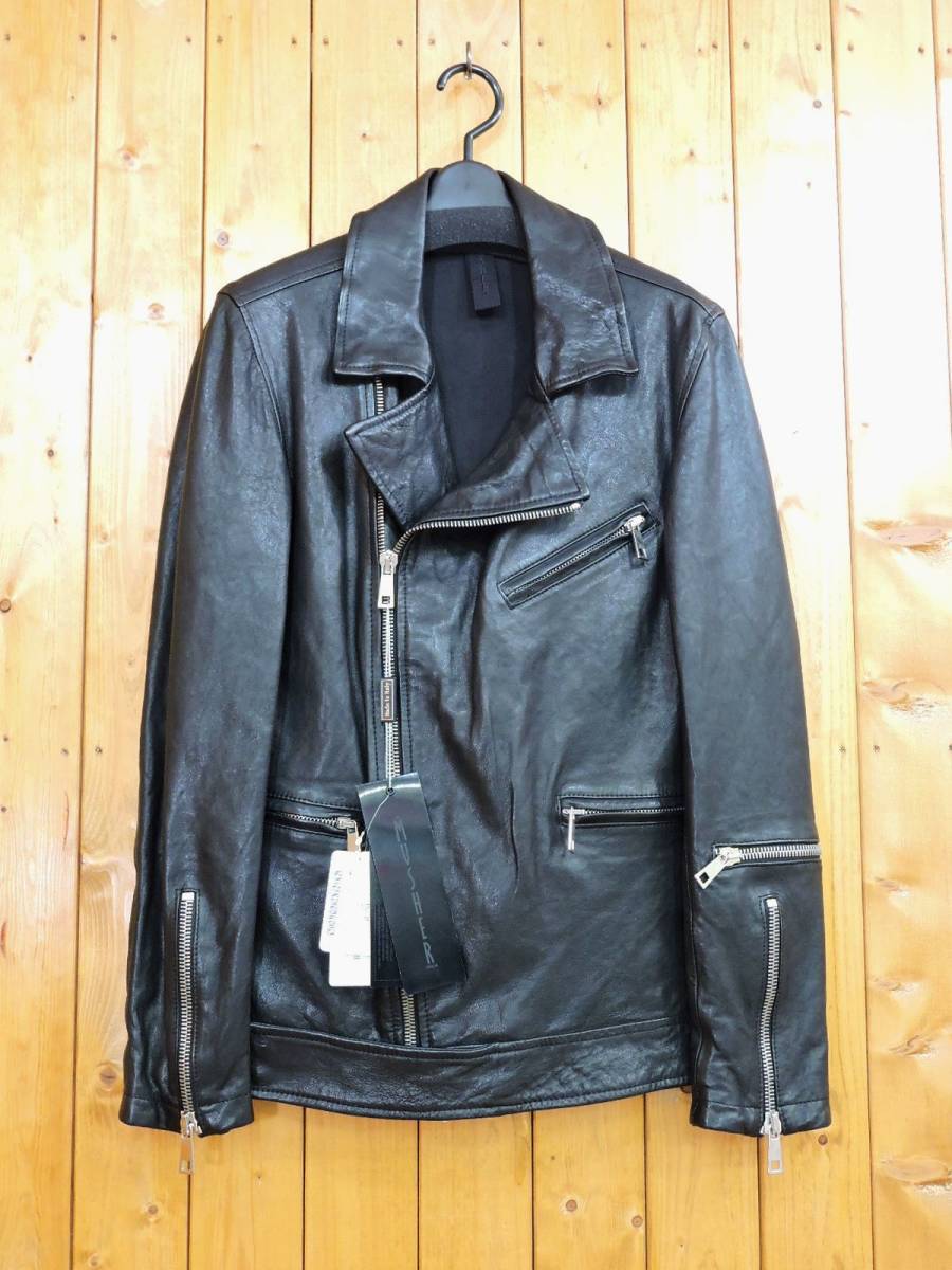 新品】[123S025]L MUSHER マーシャ ラムレザー ダブル ライダース 