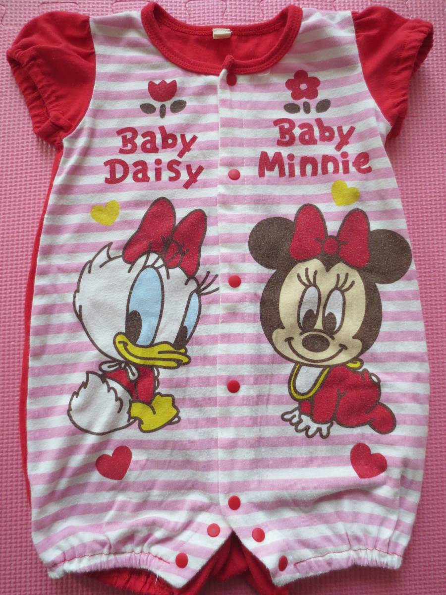 80 ベビーミニー 半袖カバーオール ピンク 夏物 前開き 半袖ロンパース ショートオール 女の子 ディズニー デイジーダック ミニーマウス の落札情報詳細 ヤフオク落札価格情報 オークフリー スマートフォン版