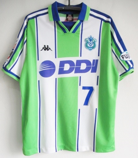 ベルマーレ平塚 1997-1998HOME半袖ユニフォーム＃7中田英寿 Mサイズの