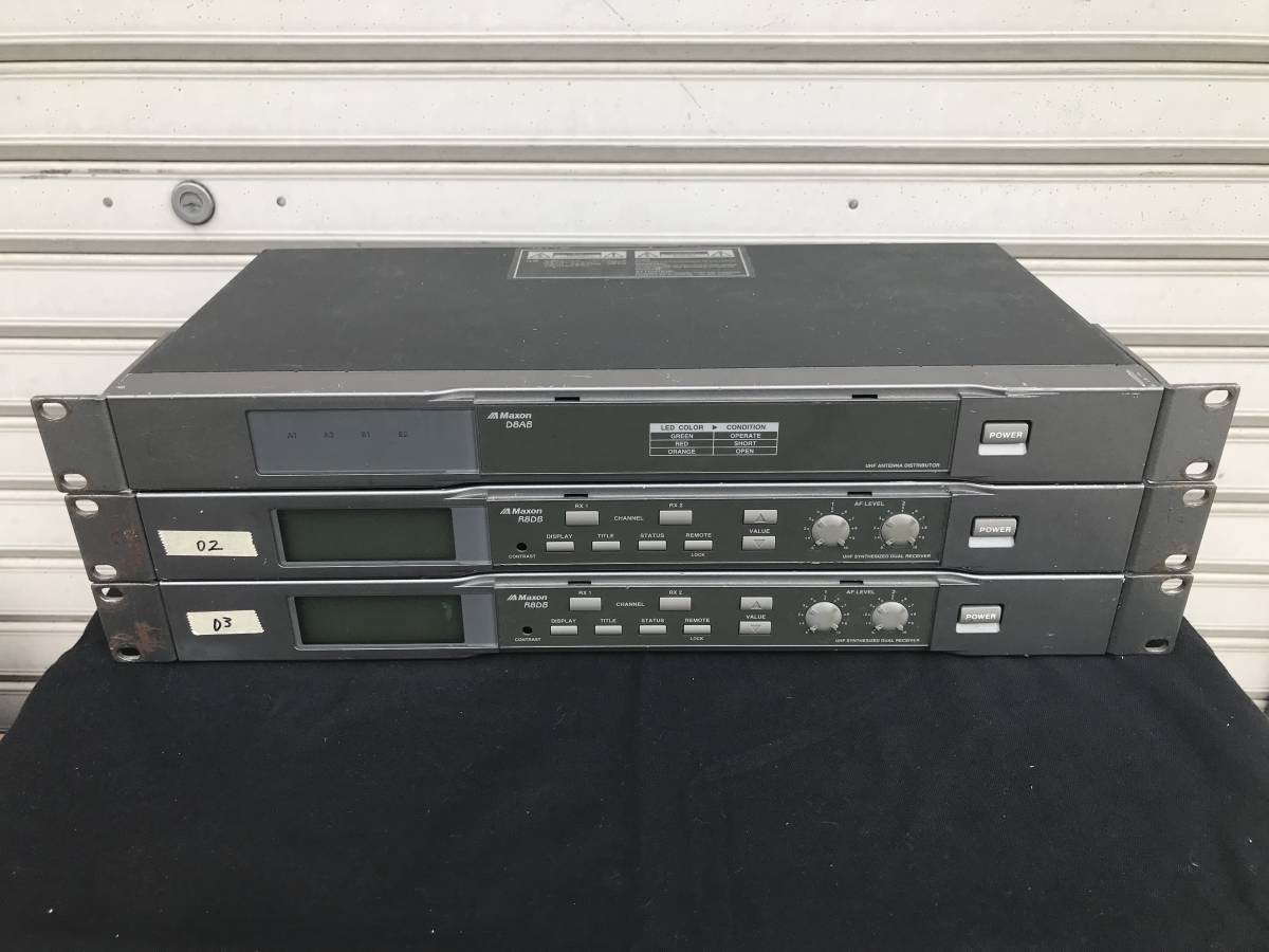 Maxon(マクソン) B帯ワイヤレスマイク 送信機&受信機&ピンマイク全