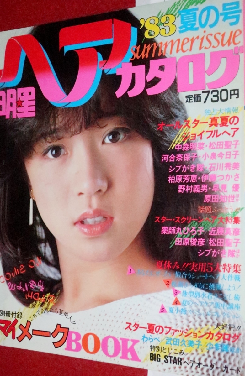 0826る2☆明星ヘアカタログ・'83夏の号【松田聖子/堀ちえみ/河合