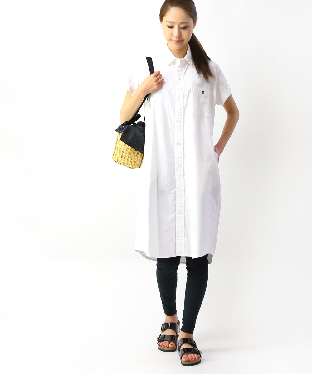 ジムフレックス Gymphlex コットンオックスフォード 半袖 シャツ ワンピース シャツワンピース の落札情報詳細 ヤフオク落札価格情報 オークフリー スマートフォン版