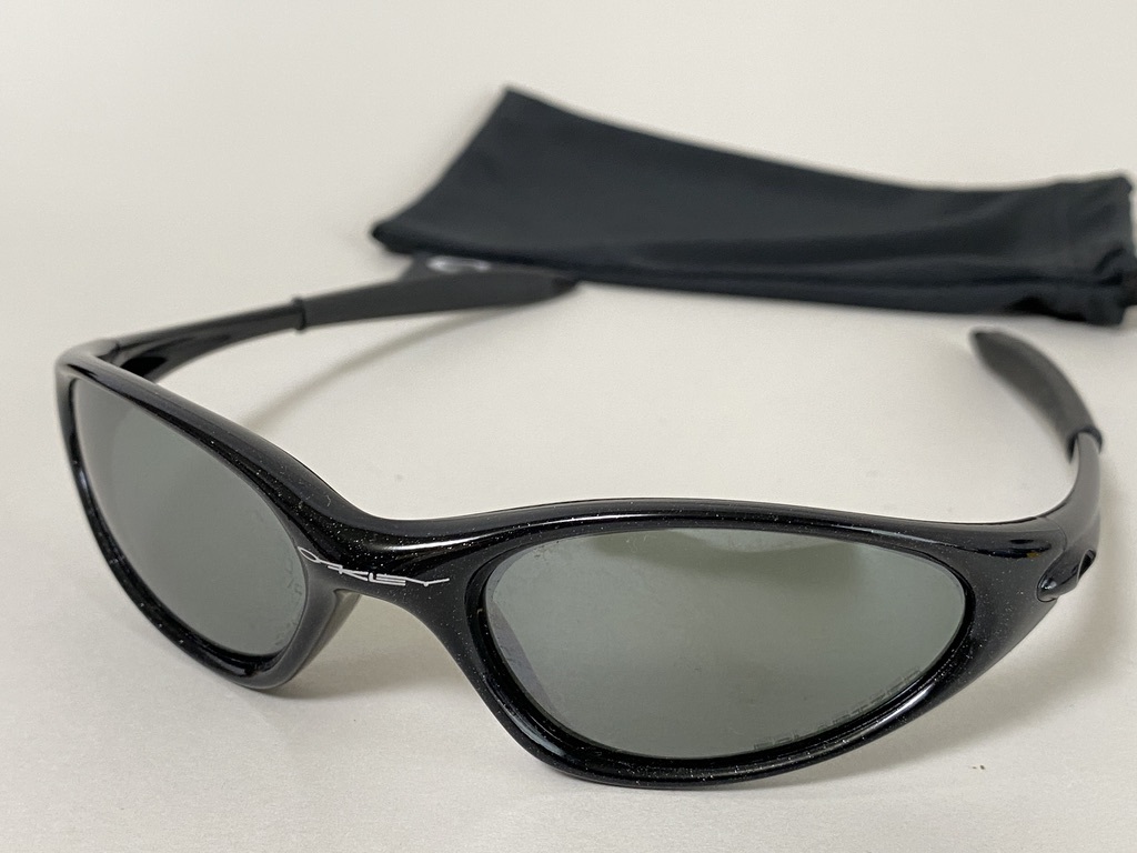 偏光レンズ☆OAKLEYオークリー MINUTE初代ミニット 黒ブラックミラー