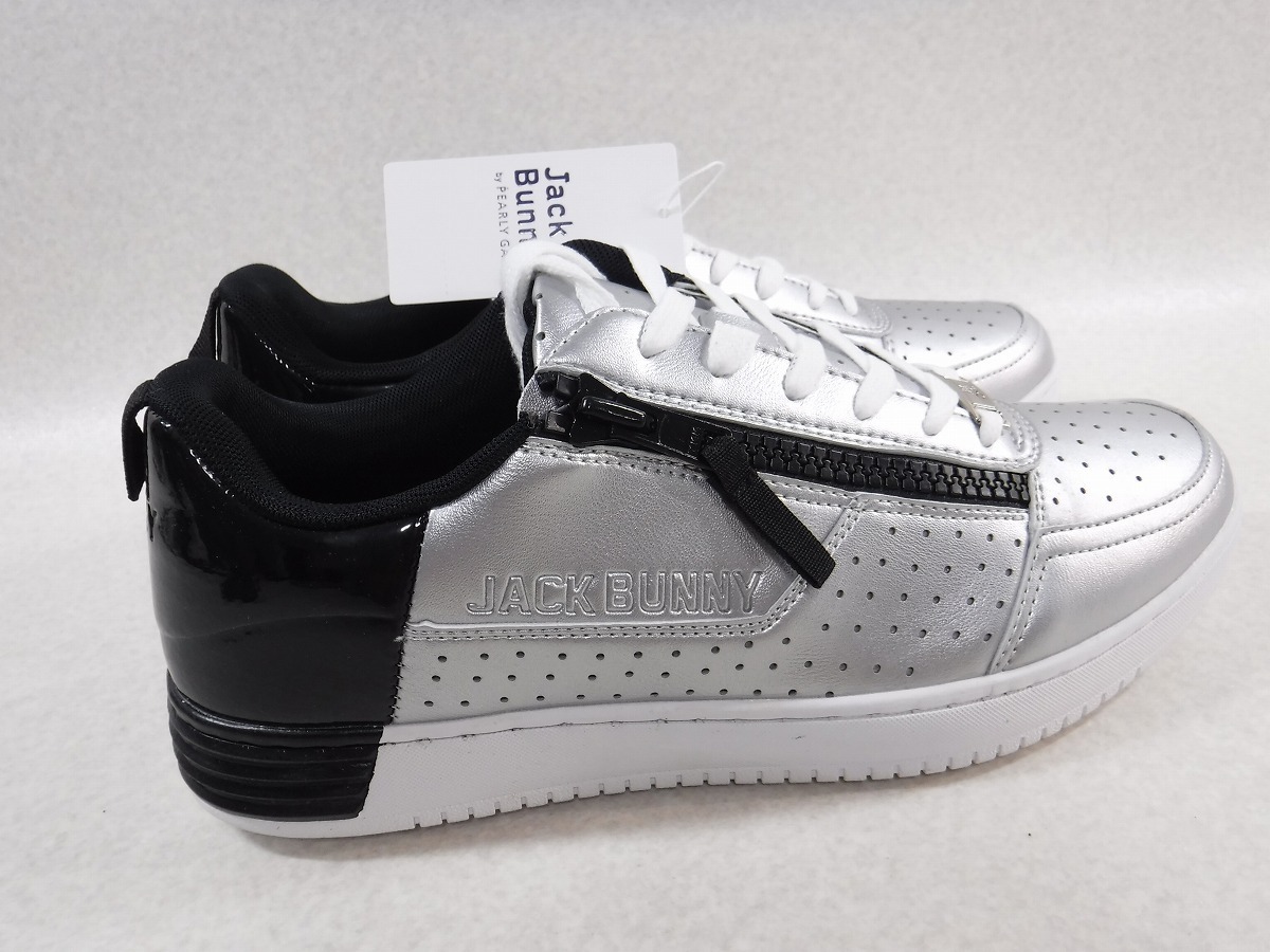 新品 パーリーゲイツ ジャックバニー AIR SOLEシューズ26.5ターコイズ ジャックバニー JB AIRSOLEバイカラースパイクレスシューズ レディース