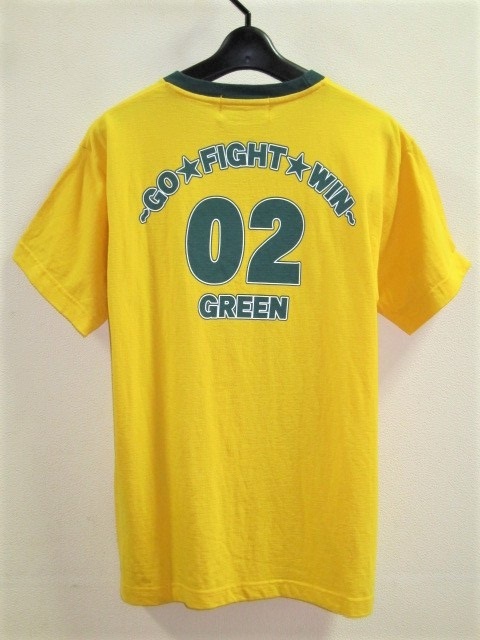 B'z LIVE-GYM 2002 GREEN GO☆FIGHT☆WIN Tシャツ イエロー×グリーン