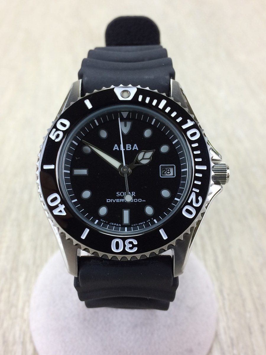Aqua Gear Alba Aefd530 Solar Alba Solar Dive Watch V147-0AN0