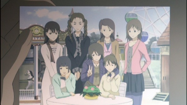 ☆地獄少女 二籠 20話 直筆 アニメ素材 森内樹里と友人 集合写真の