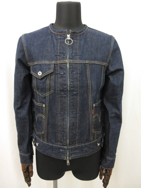 新品 未使用 リーバイス Levi S ノーカラーデニムジャケット Gジャン メンズ Sizem インディゴ Ljj04 0001 7mb1345 の落札情報詳細 ヤフオク落札価格情報 オークフリー スマートフォン版