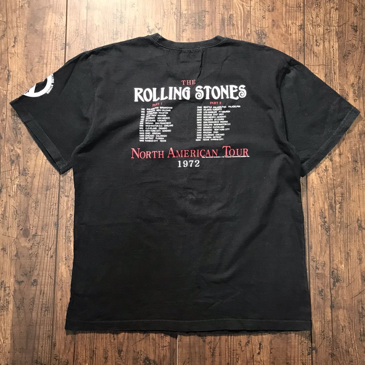 希少 The Rolling Stones ローリングストーンズ 半袖 Tシャツ 1972年