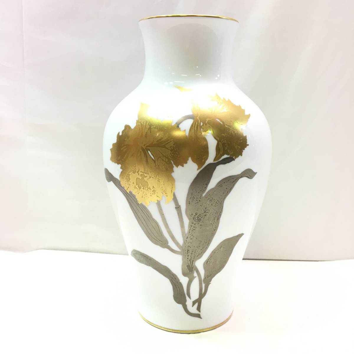 大倉陶園 花瓶『金蝕カトレア』 花器