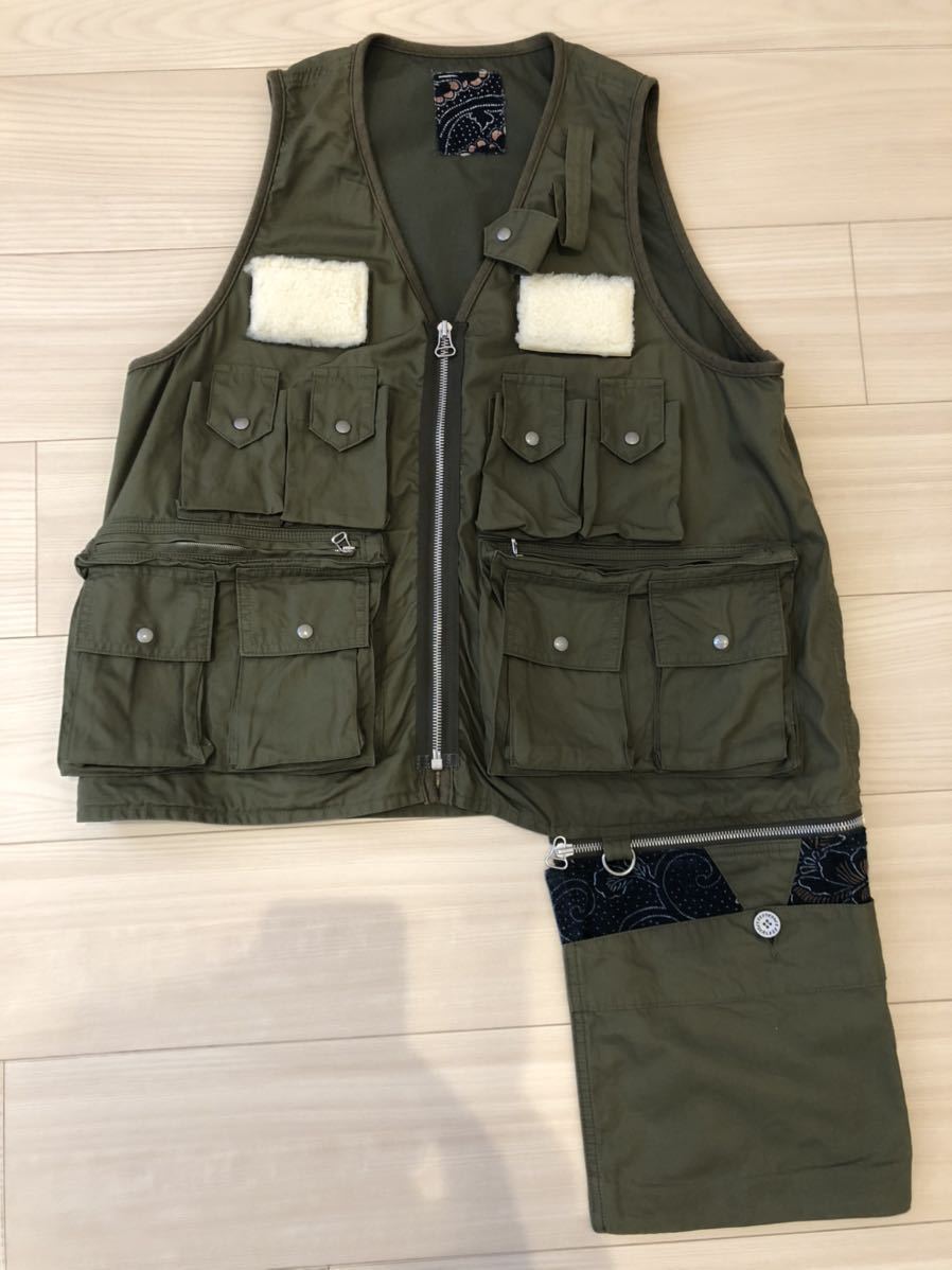 新品】VISVIM 20SS ICT indigo camping trailer PILAR FISHERMAN VEST