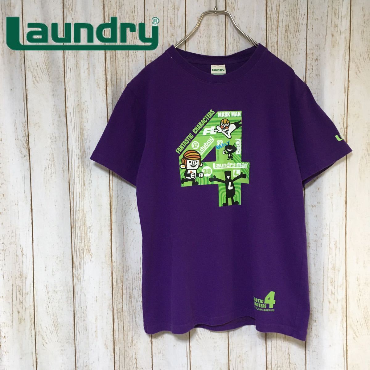 Laundry ランドリー マスクマン 半袖 Tシャツ Mサイズ パープル ランドリーボーイ メンズ レディース トップス の落札情報詳細 ヤフオク落札価格情報 オークフリー スマートフォン版