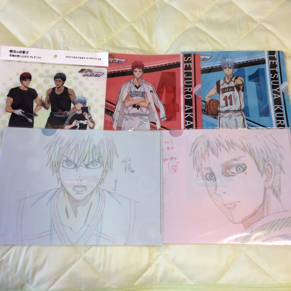 新品 黒子のバスケ クリアファイル 5点 原画 イオン限定 黒子テツヤ 火神大我 赤司征十郎 青峰大輝 黄瀬涼太 緑間真太郎 紫原敦 の落札情報詳細 ヤフオク落札価格情報 オークフリー スマートフォン版