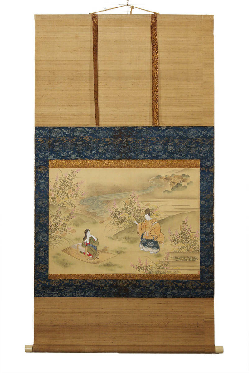 掛軸　美人画　二重箱　武藤嘉亭　絹本　値下げ可能です　真贋不明 掛軸 美人画 二重箱 武藤嘉亭 絹本 値下げ可能です 真贋不明 尤求