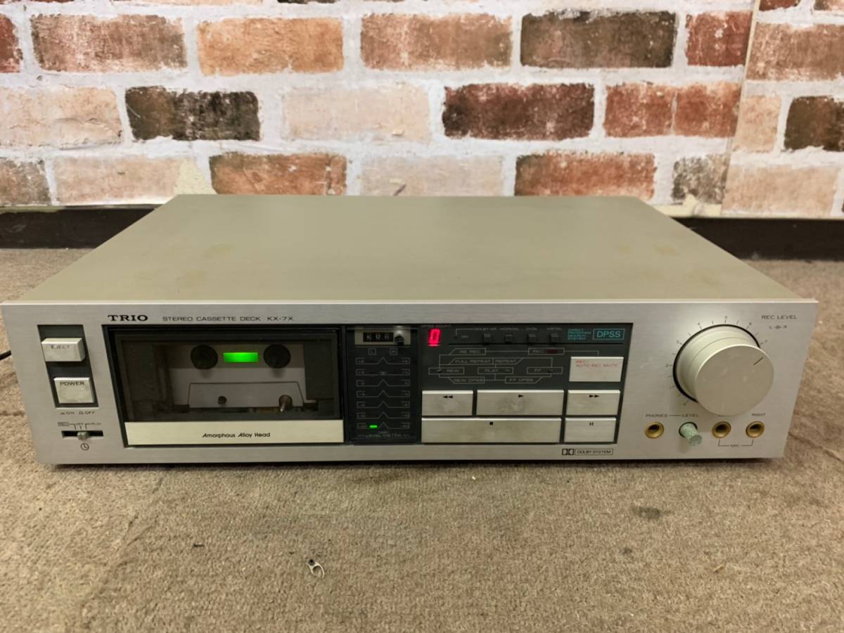 B-1533⑤: TRIO トリオ ステレオ カセット デッキ KX-7X レトロ