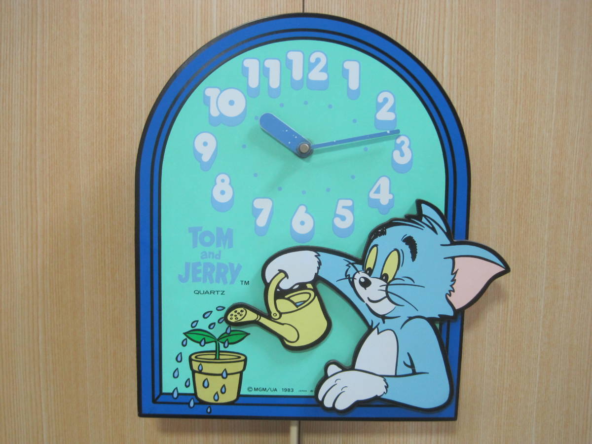 1円】～レトロ○トムとジェリー○振り子時計/掛け時計(クオーツ