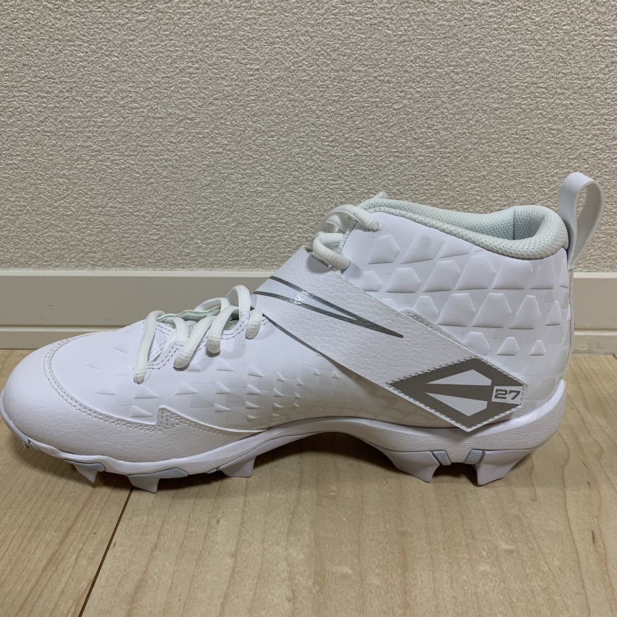 【日本未発売】NIKE ナイキ　野球 スパイク　27cm パープル　ホワイト ナイキ 野球スパイク フォーストラウト9プロMCS ホワイト×マルチ