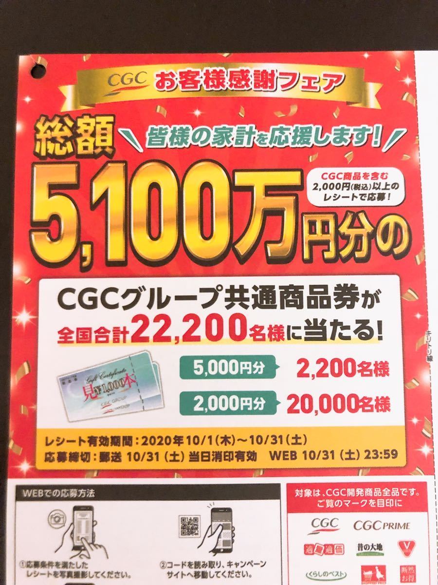 10 31〆 懸賞 大量当選 Cgcグループ 共通商品券 22200名様に当たる 応募 レシート 1口分 お客様感謝フェア キャンペーン 5000円分商品券 の落札情報詳細 ヤフオク落札価格情報 オークフリー スマートフォン版