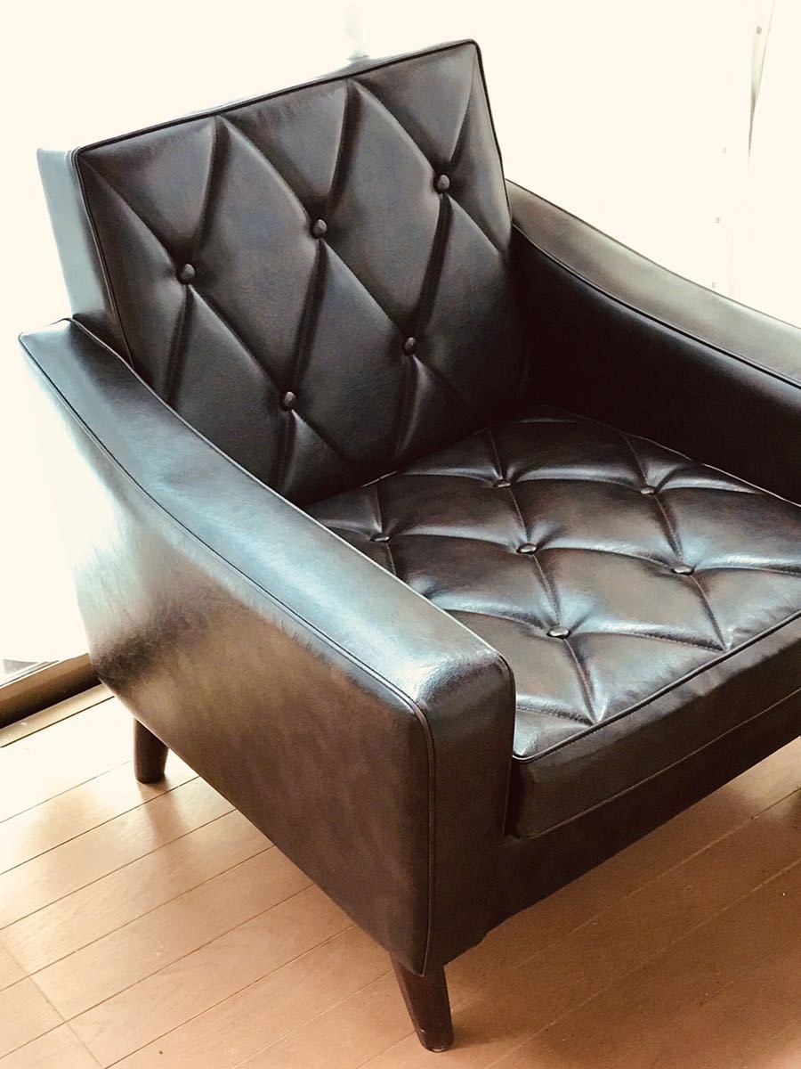 カリモク】 ロビーチェア 1人掛け ソファ アームチェア ダークブラウン