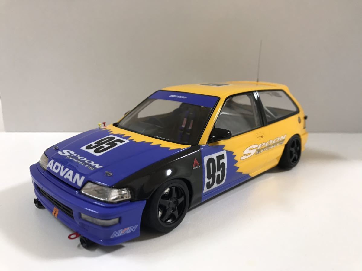 【超希少】SPOON　シビック　EF9　イノモデル　新品未開封　送料込　渋い Spoon Civic EF9 シビック プラモデル完成品 1/24 100円スタート