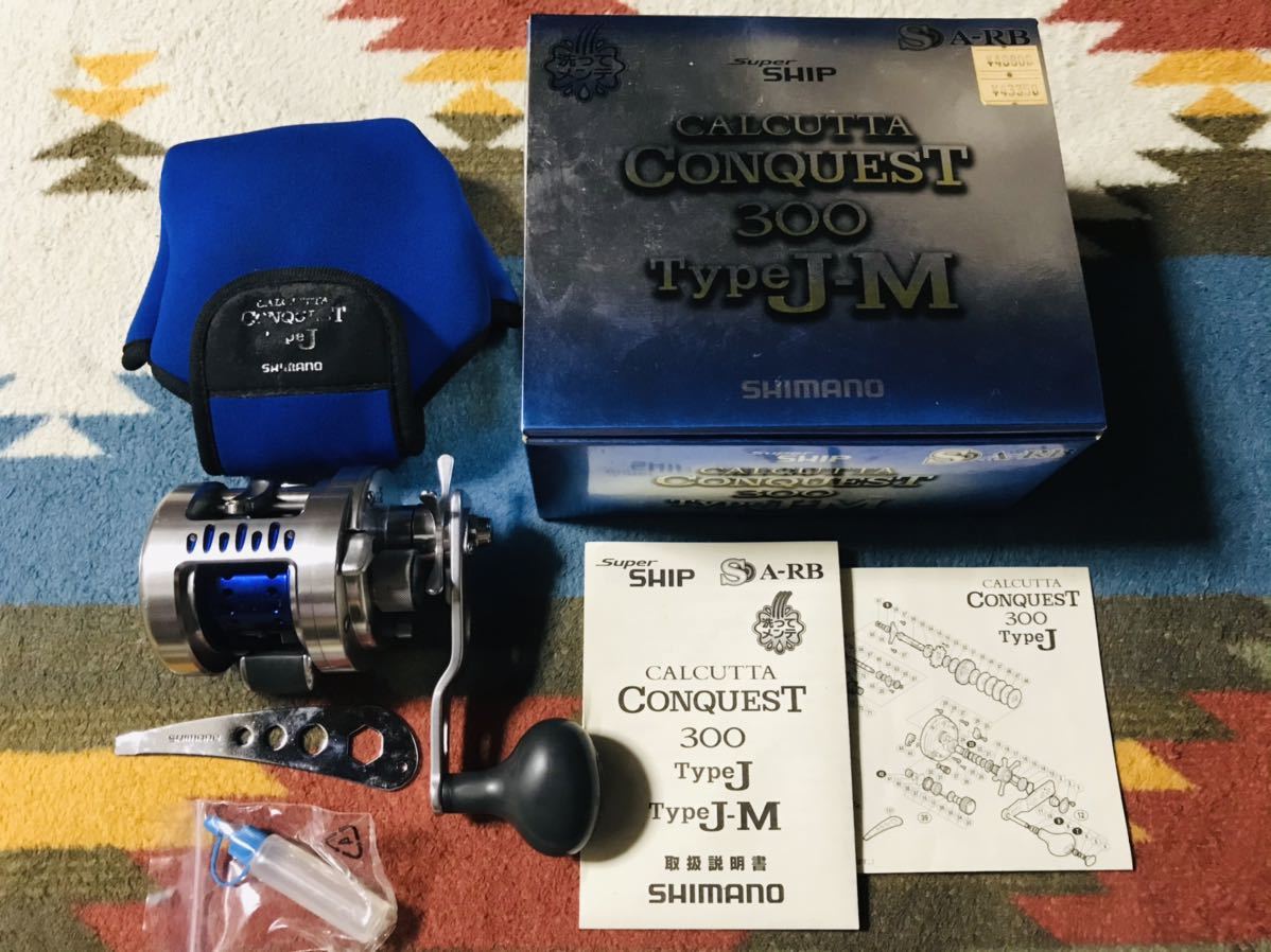 シマノ カルカッタ コンクエスト300 タイプj M ベイトリール 右巻き 純正パワーハンドル付 ジギング タイラバ ライトゲーム タコタチウオ の落札情報詳細 ヤフオク落札価格情報 オークフリー スマートフォン版