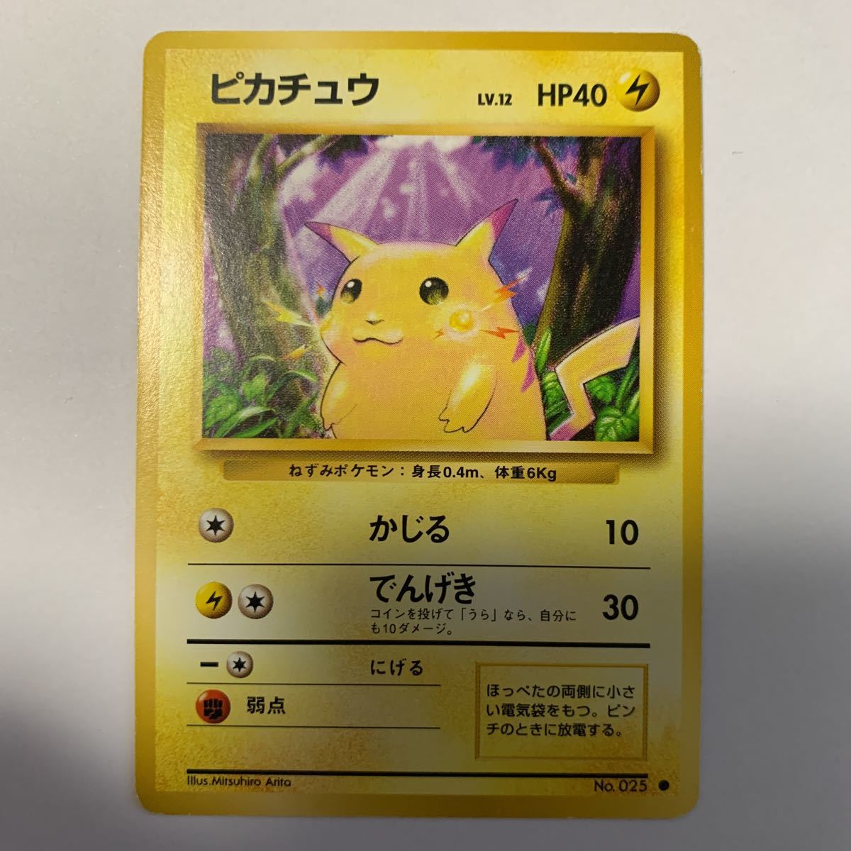 即日発送！大量1円スタート出品中！ ピカチュウ lv12 No.025 旧裏面