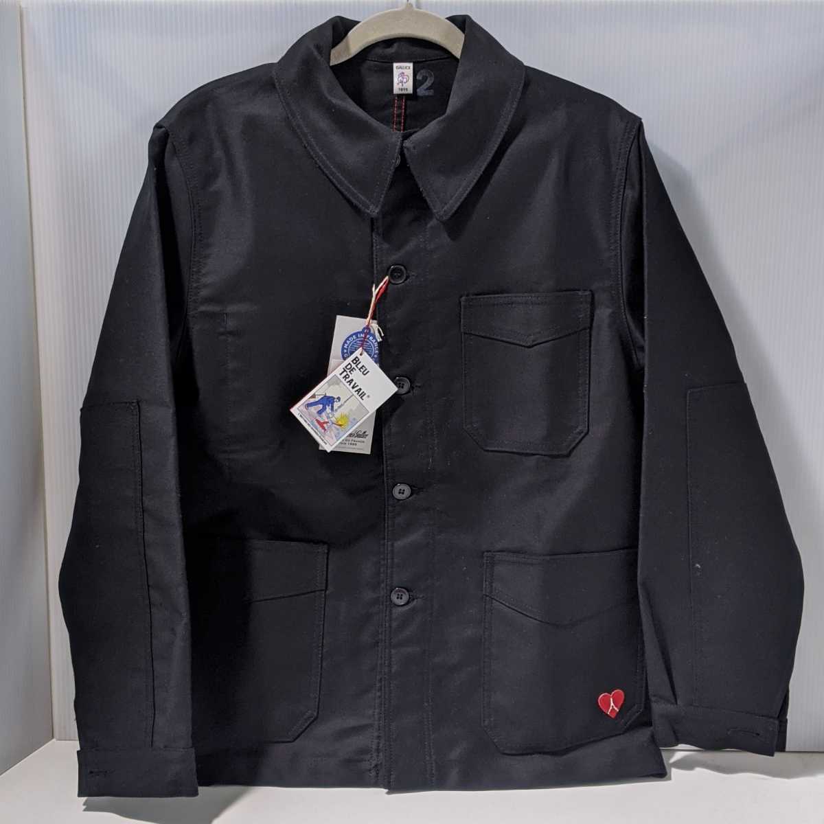 ル トラヴァイユール ガリス モールスキン ブラック カバーオール 1 S