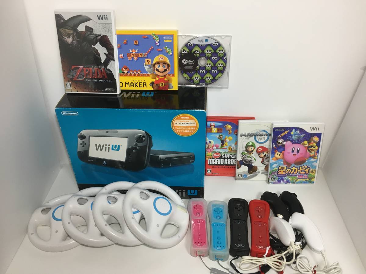 Nintendo WiiU wiiu 32G ソフト5本 リモコン4本（動作品 Wii U 4