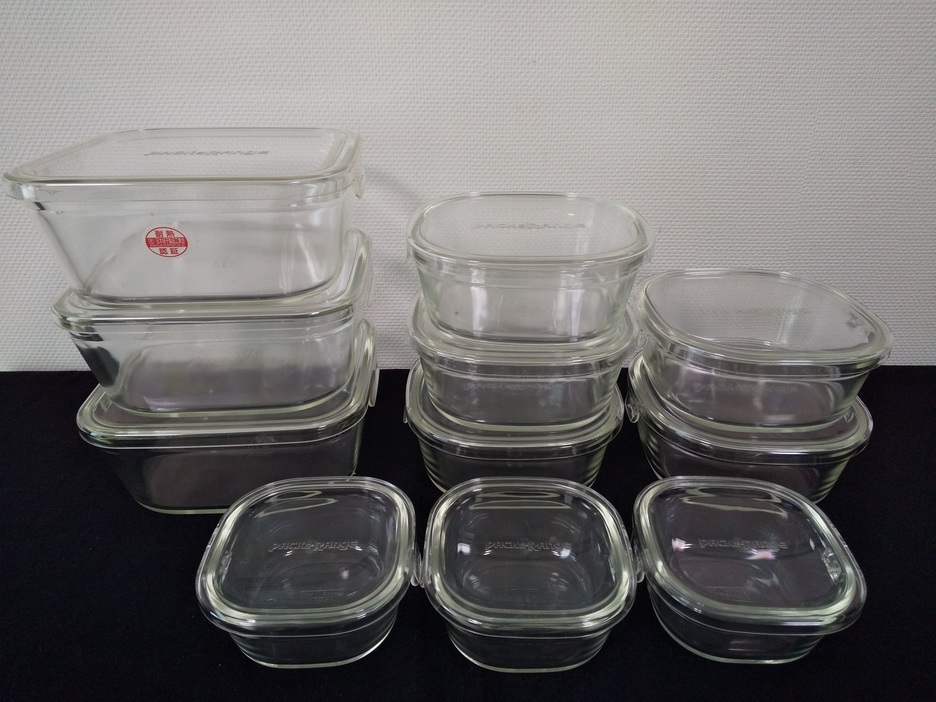 新品 H 未使用 パイレックス 耐熱ガラス製保存容器 パックアンドレンジ パック レンジ 11個セット イワキ Pyrex 大中小 大きさ違い の落札情報詳細 ヤフオク落札価格情報 オークフリー スマートフォン版