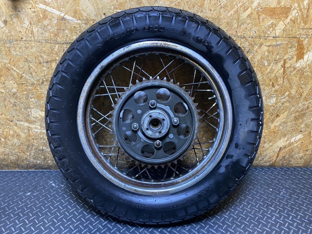 cb50リアタイヤ ホイール ハブ付き スプロケット付き スポーク エイプタイヤ cb50リアタイヤ ホイール ハブ付き スプロケット付き スポーク