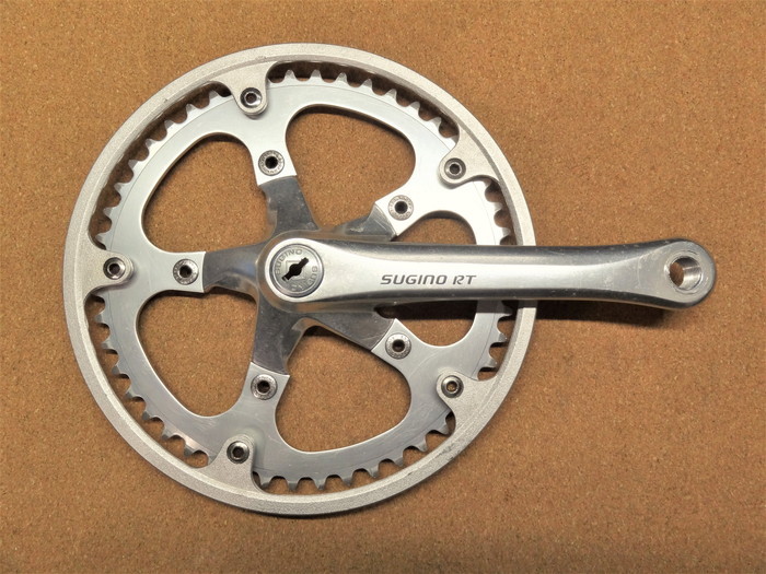 懐!!蔵出し!! SUGINO RT チェーンガード付き 165mm クランクセット 48T