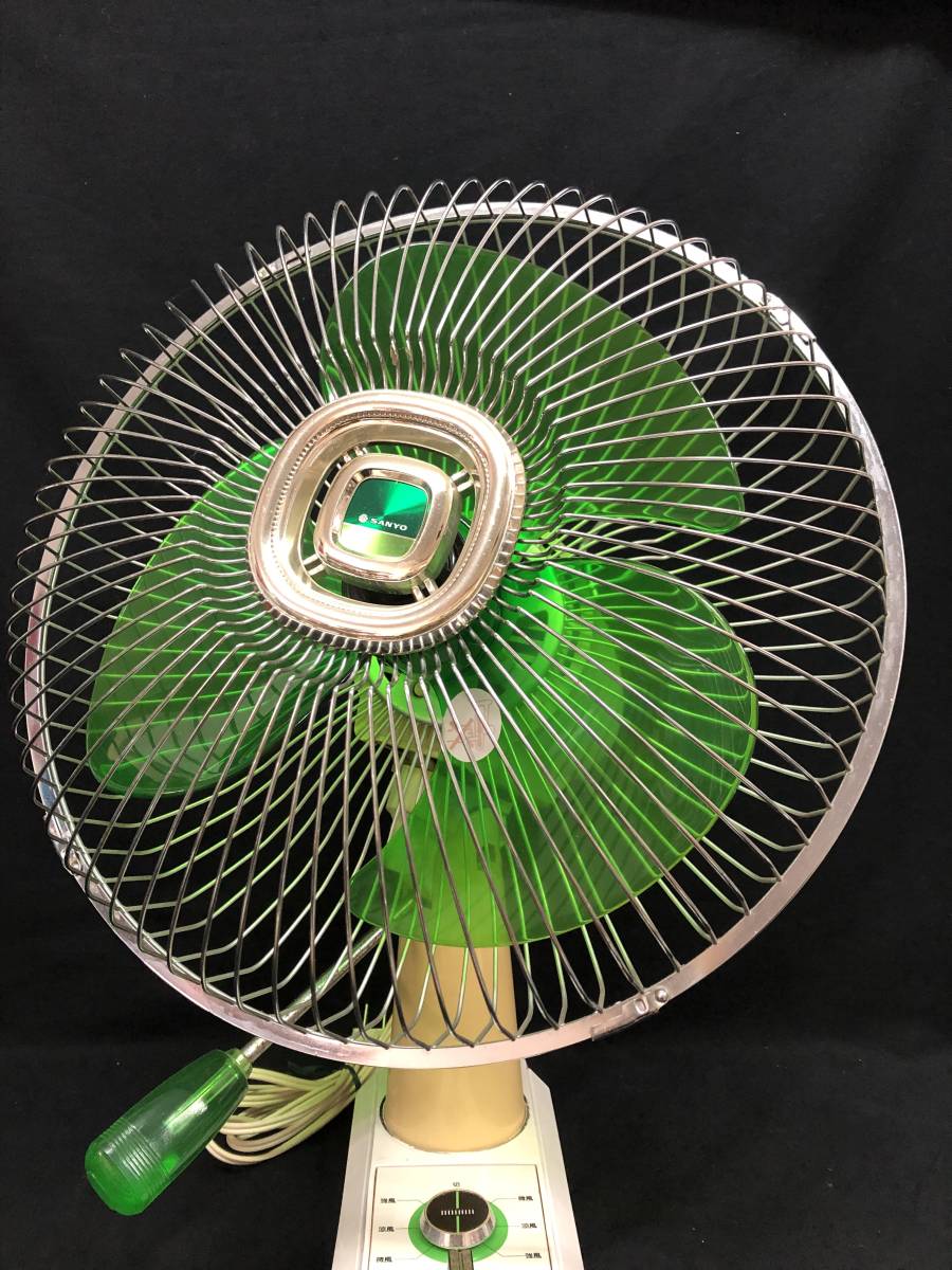 動作品】 昭和レトロ SANYO EF-C30KX 30cm 壁掛扇 LIVING TYPE