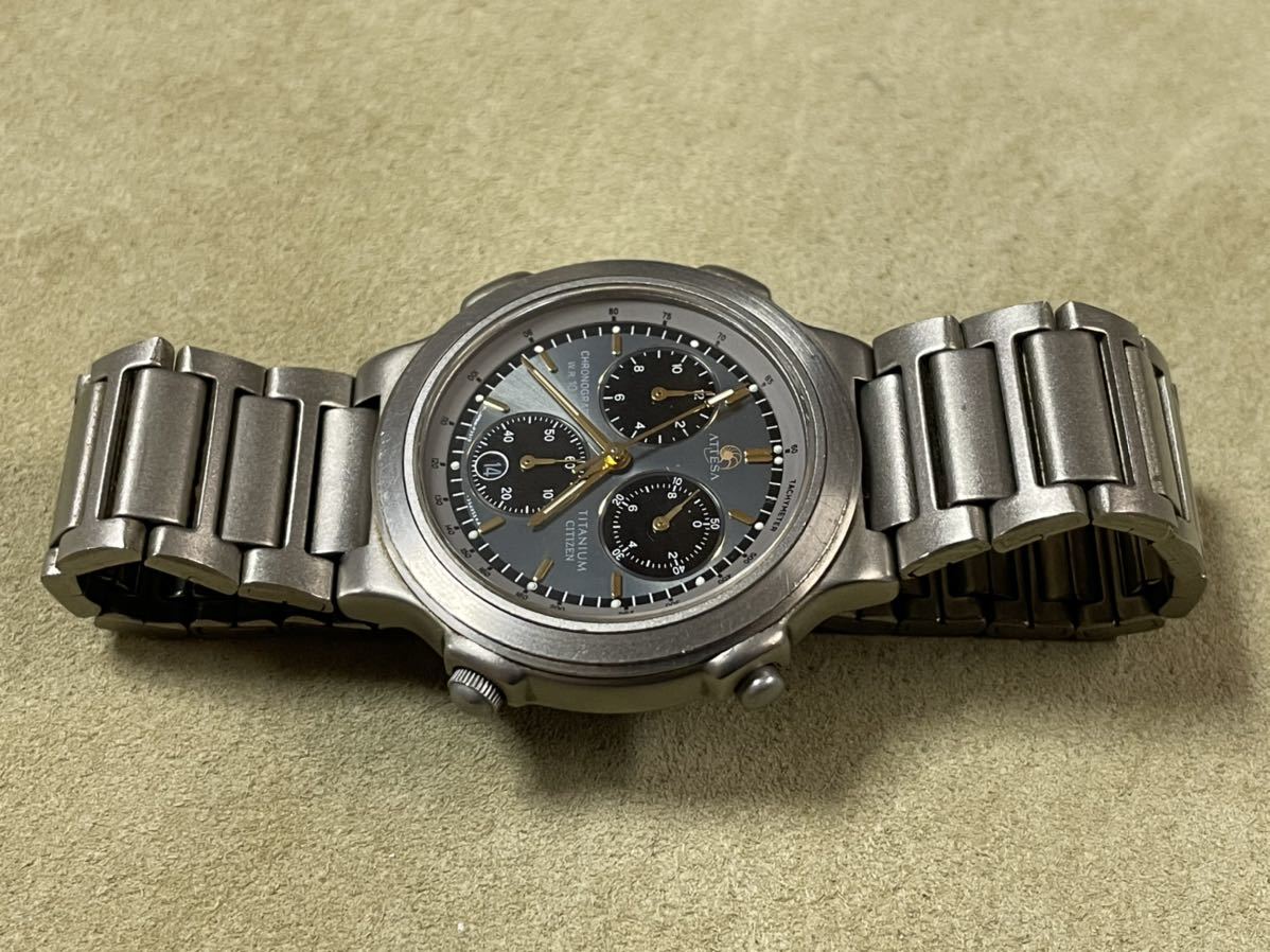 稼働 美品 シチズン アテッサ クロノグラフ 3560-352653 付属品付き