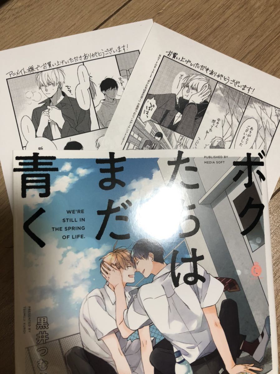 新品 ボクたちはまだ青く 黒井つむじ 特典ペーパー 2枚セット Bl 漫画 送料無料 の落札情報詳細 ヤフオク落札価格情報 オークフリー スマートフォン版