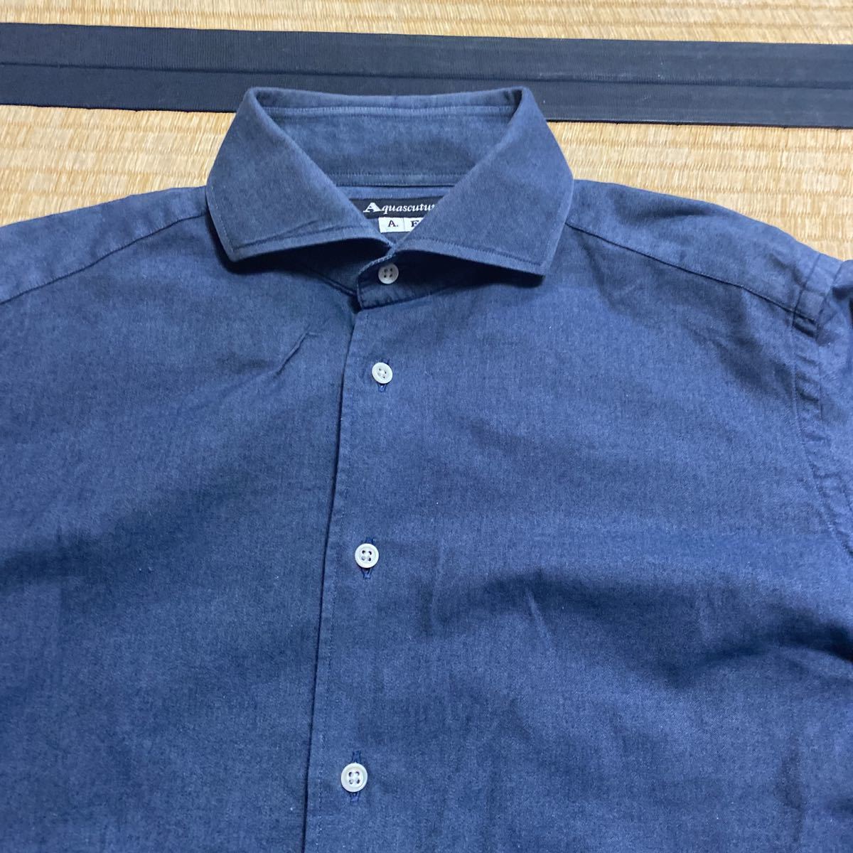 Aquascutum Isetan Men S アクアスキュータム 伊勢丹メンズ ホリゾンタルカラー 長袖シャツ インディゴ M位 三越伊勢丹 オーダー品 の落札情報詳細 ヤフオク落札価格情報 オークフリー スマートフォン版