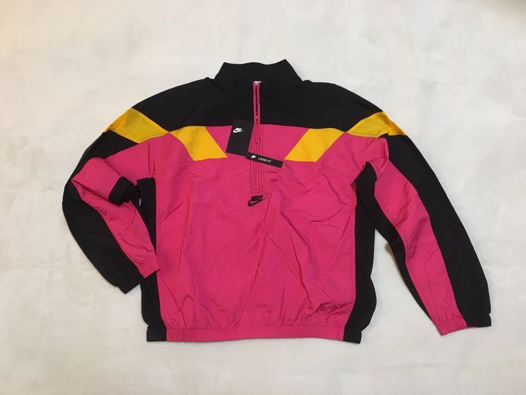新品 新品正規品 M Nike ナイキ ナイロン ジャケット アウター ジャンパー ウーブン ウィンドブレーカー ウェア ピンクブラック 刺繍 Cj4930 674 の落札情報詳細 ヤフオク落札価格情報 オークフリー