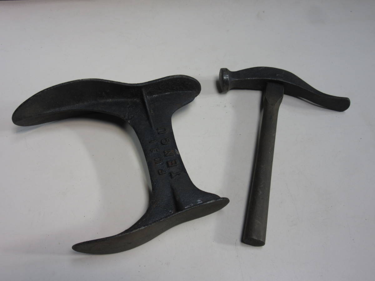 昭和レトロ 国産 Fuji Teng ハンディ アンティーク 靴台金 靴修理台とハンマーセット の落札情報詳細 ヤフオク落札価格情報 オークフリー スマートフォン版