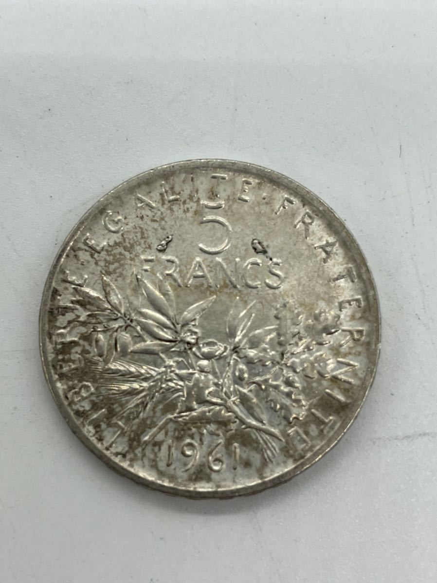 フランス 1960年 5フラン銀貨 種を蒔く人 PCGS MS65 準々最高鑑定品！