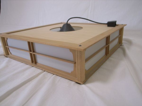 ○ナショナル 蛍光灯照明器具 HH9892 木枠 木製 天井照明 和室 和風 和